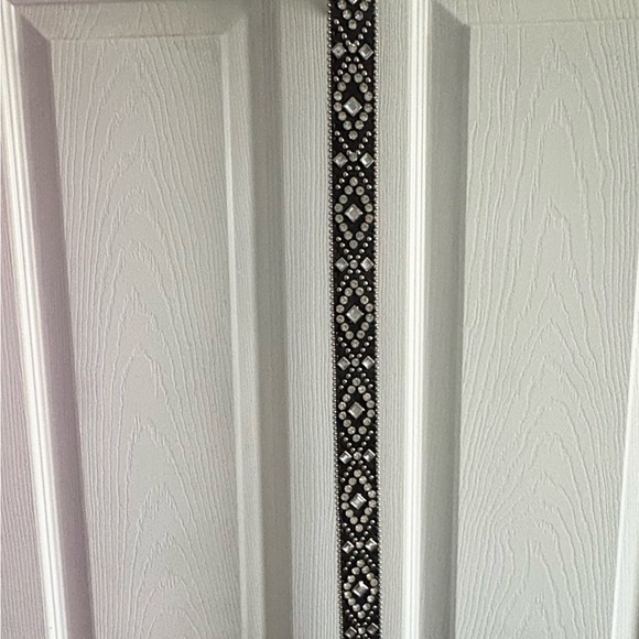 BKE Accessories - BKE Silver and Black Embellished Belt